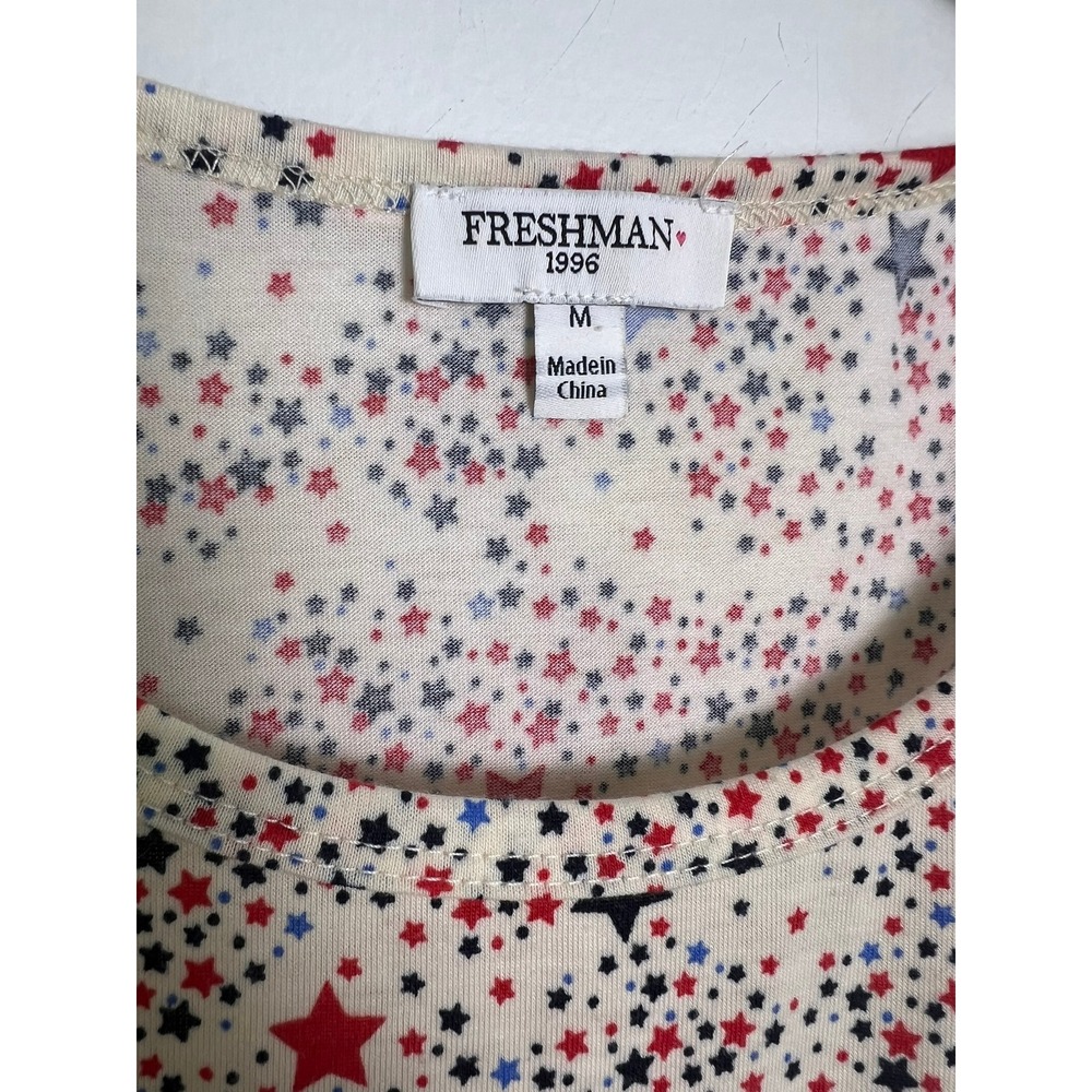 Freshman 1996 Wm Med Stars Tank Top Red White Blue Patriotic Americana 4th July - Picture 2 of 5